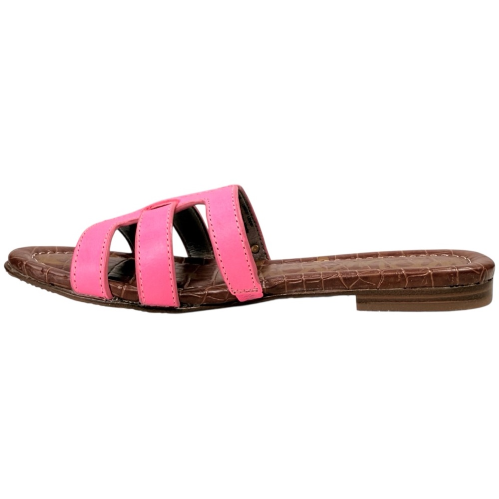 Sam Edelman Bettie Hot Pink Slide Sandals Size 5.5 Coastal Festival Resort - Picture 5 of 12